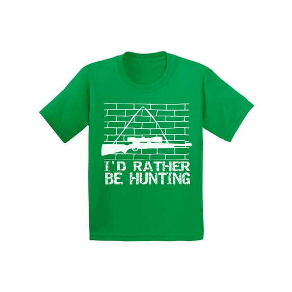 Awkward Styles I'd Rather be Hunting Kids Shirt Hunting T Shirt for Boys I Would Rather be Hunting Shirt for Girls Hunting Lovers Gifts Hunter T Shirt for Children I Love Hunting Shirt for Kids