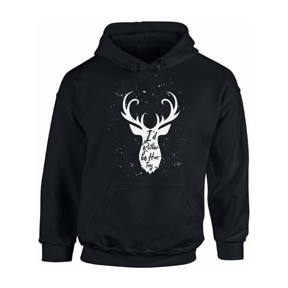 Awkward Styles I'd Rather be Hunting Unisex Sweatshirt Deer Hoodie Hunter Hoodie for Men I Love Deer Hunting Hoodie for Women I Would Rather be Hunting Sweatshirt Hunters Gifts Hoodie for Hunter