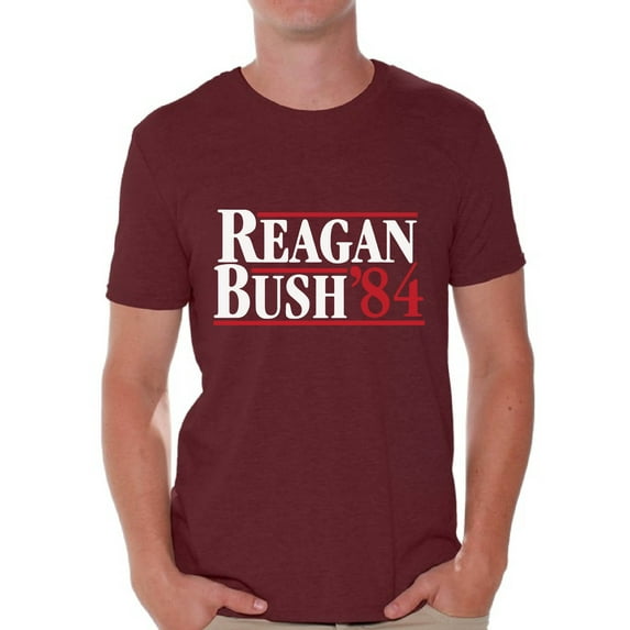 Awkward Styles Reagan Bush 84 Tshirt Retro Presidential Campaign Shirt Reagan Bush Men's Shirt Reagan Bush 84 T Shirt for Men Republican Gifts for Him Ronald Reagan Bush Shirt Reagan Bush Tshirt