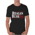 thumbnail image 1 of Awkward Styles Reagan Bush 84 Tshirt Retro Presidential Campaign Shirt Reagan Bush Men's Shirt Reagan Bush 84 T Shirt for Men Republican Gifts for Him Ronald Reagan Bush Shirt Reagan Bush Tshirt, 1 of 4
