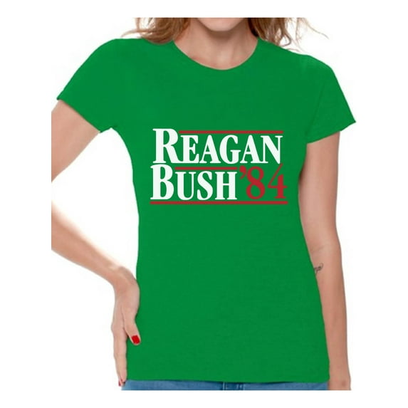 Awkward Styles Reagan Bush 84 Tshirt Retro Presidential Campaign Shirt Reagan Bush Women's Shirt Reagan Bush 84 T Shirt for Women Republican Gifts for Her Ronald Reagan Bush Shirt Reagan Bush Tshirt