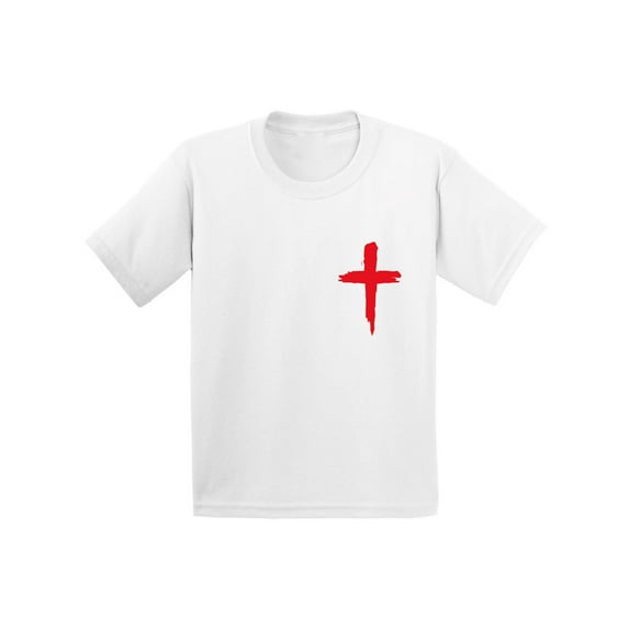 Awkward Styles Red Cross Infant Shirt Jesus Shirts for Kids Christian T Shirt for Boys Christian Shirts for Girls Jesus T-Shirt for Children Christian Gifts Christ Clothes Cross Shirt for Kids