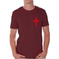 thumbnail image 1 of Awkward Styles Red Cross Shirt for Men Christian Mens Shirts Christian Cross Clothes for Men Jesus Christ is the Lord Christian Cross Birthday Gifts Jesus Shirts Jesus Clothing Cross Mens Shirt, 1 of 4