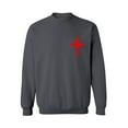 thumbnail image 1 of Awkward Styles Red Cross Unisex Crewnecks Christian Crewneck for Her Cross Clothes Collection Jesus Cross Crewneck for Women Jesus Sweater for Men Christian Gifts Cross Outfit for Men and Women, 1 of 5