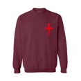 thumbnail image 1 of Awkward Styles Red Cross Unisex Crewnecks Christian Crewneck for Her Cross Clothes Collection Jesus Cross Crewneck for Women Jesus Sweater for Men Christian Gifts Cross Outfit for Men and Women, 1 of 5