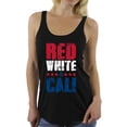 thumbnail image 1 of Awkward Styles Red White & Cali Racerback Tank Top for Women California Tank 4th of July Tanks for Women USA Flag Sleeveless Shirt Gifts from California American Flag Tank Top 4th of July Party Tank, 1 of 4
