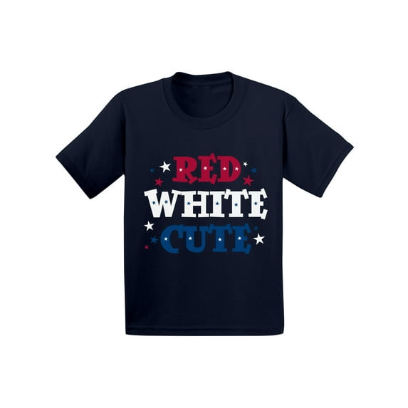 Awkward Styles Red White & Cute Toddler Shirt Cute 4th of July Shirts for Kids American Girl American Boy Red White & Blue Tshirt USA Star Kids Tshirt USA Gifts for Toddler Indenpendence Day Gifts
