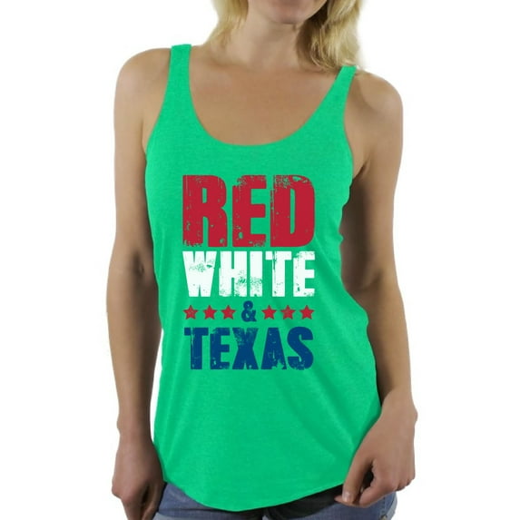 Awkward Styles Red White & Texas Racerback Tank Top for Women Texas Tanks 4th of July Sleeveless Shirt Women's America Flag Top USA Women's Tank Top American Women Gifts from Texas Patriots Tank