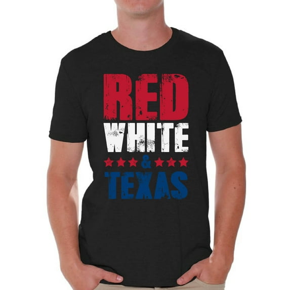 Awkward Styles Red White & Texas Shirt for Men American Men USA Flag Shirts Texas Tshirt 4th of July Shirts for Men Patriots Tshirt Gifts from Texas USA Shirts for Men America Men's Shirt July 4th