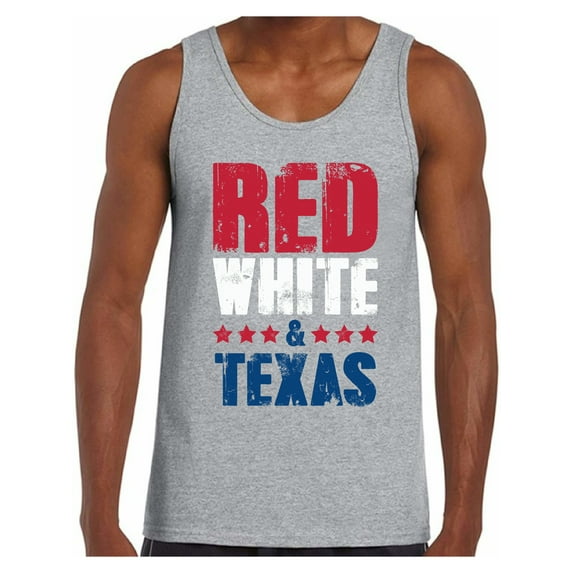 Awkward Styles Red White Texas Tank Top for Men Texas Muscle Shirts 4th of July Tank Tops Mens America Flag Tank USA Mens Tank Top American Men Gifts from Texas Patriots