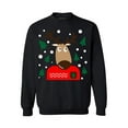 thumbnail image 1 of Awkward Styles Reindeer Christmas Sweatshirt Funny Christmas Sweater Xmas Reindeer Sweater Holiday Gift Women's Christmas Sweatshirt Christmas Sweater for Men Tacky Funny Christmas Gifts, 1 of 5