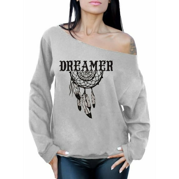 Awkward Styles Retro Dreamcatcher Sweatshirt Dreamer Off Shoulder Tops for Women