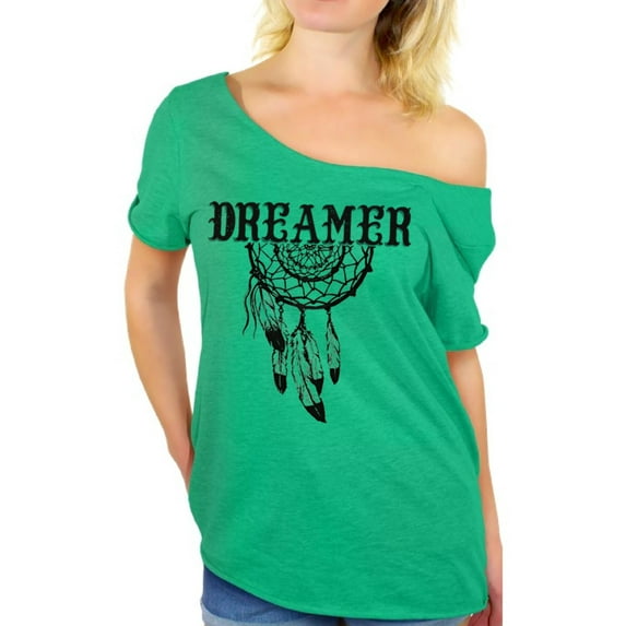 Awkward Styles Retro Dreamcatcher T Shirt Dreamer Off Shoulder Tops for Women