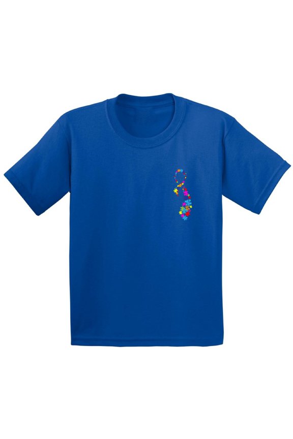 Ribbon Autism Shirts for Toddler Kids Autism Awareness Shirt Toddler Boy Autism Awareness Tshirt for Toddler Girl Autistic Pride Outfit Autism Puzzle Shirts for Kids