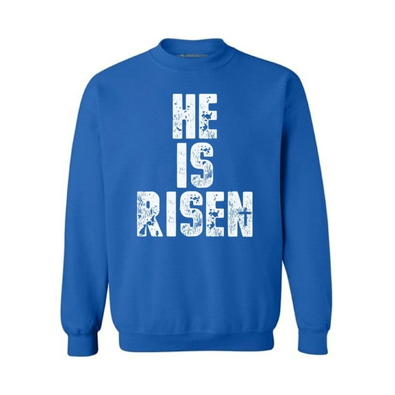 Awkward Styles He Is Risen Sweatshirt Christian Sweater for Men and Women Happy Easter Gifts for Him and Her Easter Outfits Bible Verse Matthew 28:6 Easter Message Jesus Sweatshirt for Easter