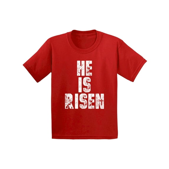 Awkward Styles He Is Risen Youth Shirt Christian Shirts for Kids Happy Easter Gifts for Kids Easter Christian Outfits Jesus T Shirt Bible Verse Matthew 28:6 Kids Easter Tshirt Easter Theme T-Shirts