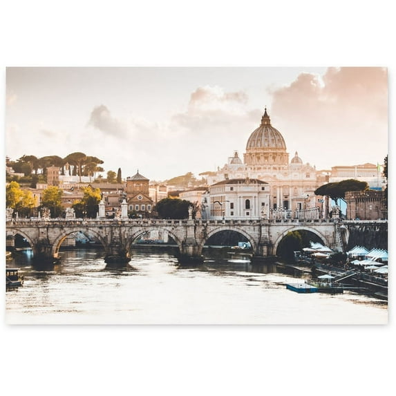 Awkward Styles Rome Poster Wall Art Italian City Rome Poster Urban Photo Italy Lovers Gifts Vintage Home Decor Vatican Painting Modern Artwork for Office Colorful Wall Decor Printed Art Picture
