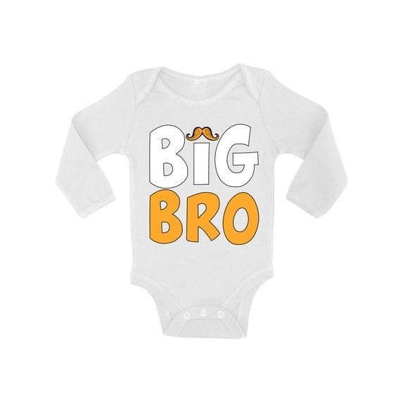 Awkward Styles Romper for Boy Mustache Romper Baby Items for Boys Big Brother Outfit Mustache Clothing Pregnancy Announcement Romper for Newborn Baby Big Bro One Piece Mustache Clothes Collection