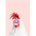 thumbnail image 1 of Awkward Styles Rooster Chewing Pink Gum Poster Prints Animal Blowing Bubble Gum Painting Artwork Animal Collection for Office Decor Housewarming Gifts, 1 of 4