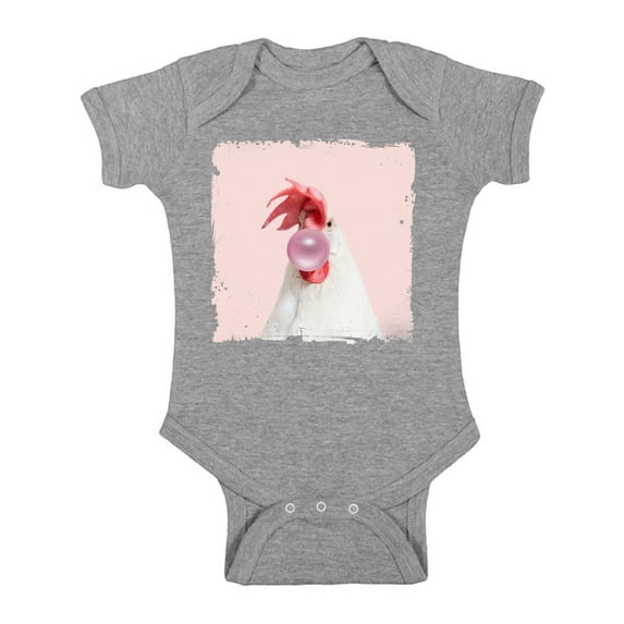 Awkward Styles Rooster One Piece Gifts for Baby Cute Bodysuit Rooster Bodysuit Rooster Blowing Gum Baby Bodysuit Short Sleeve Cute Rooster Clothing Pink Mood Boy Clothing Girl Clothing Collection