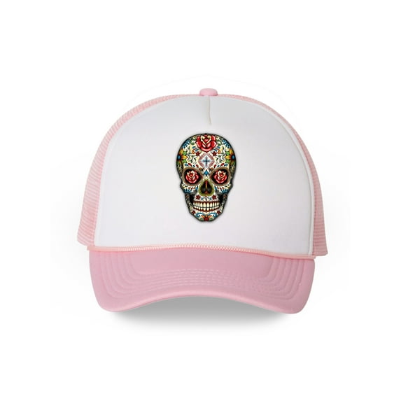 Awkward Styles Rose Eyes Skull Cap Skull Trucker Hats Skull Hats Skull Gifts Skull Accessories Skull Caps Winter Summer