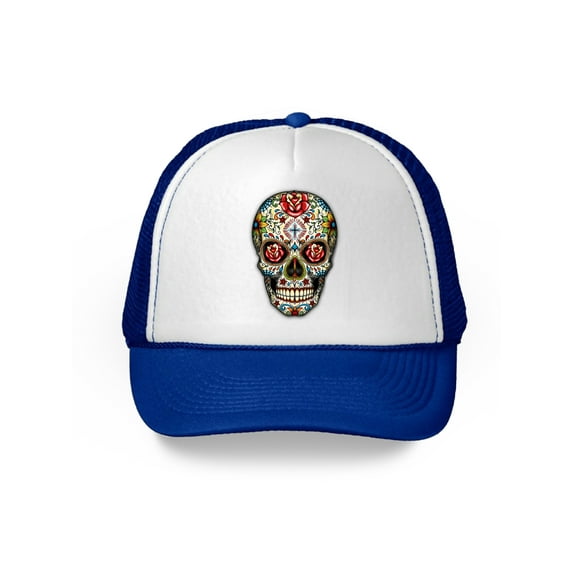 Awkward Styles Rose Eyes Skull Cap Skull Trucker Hats Skull Hats Skull Gifts Skull Accessories Skull Caps Winter Summer