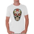 thumbnail image 1 of Awkward Styles Rose Eyes Skull Tshirt for Men Sugar Skull Roses Shirt Sugar Skull T Shirt Dia de los Muertos Outfit Day of the Dead Gifts Halloween Shirts Men's Skull Tshirt Red Rose Skull Shirt, 1 of 4