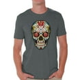 thumbnail image 1 of Awkward Styles Rose Eyes Skull Tshirt for Men Sugar Skull Roses Shirt Sugar Skull T Shirt Dia de los Muertos Outfit Day of the Dead Gifts Halloween Shirts Men's Skull Tshirt Red Rose Skull Shirt, 1 of 4