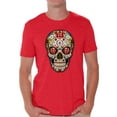 thumbnail image 1 of Awkward Styles Rose Eyes Skull Tshirt for Men Sugar Skull Roses Shirt Sugar Skull T Shirt Dia de los Muertos Outfit Day of the Dead Gifts Halloween Shirts Men's Skull Tshirt Red Rose Skull Shirt, 1 of 4