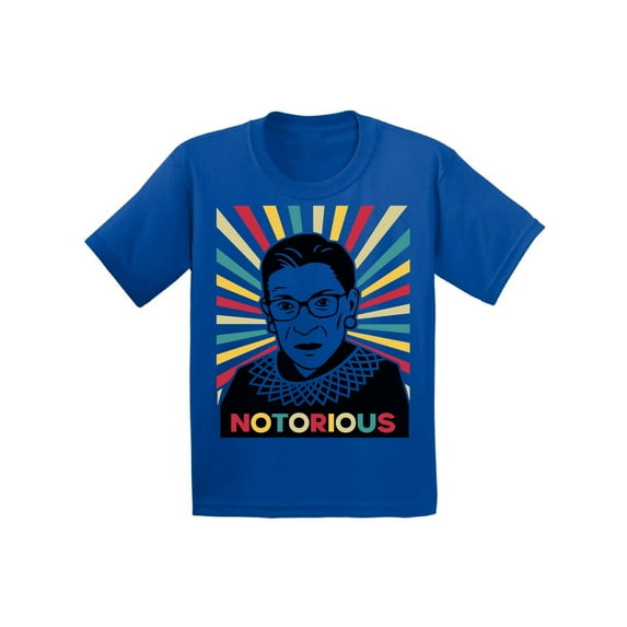 Awkward Styles Ruth Bader Ginsburg Shirt for Kids Notorious Pop-Art Portrait Shirt RBG T Shirt Youth Support Women Empowerment Youth T-shirt