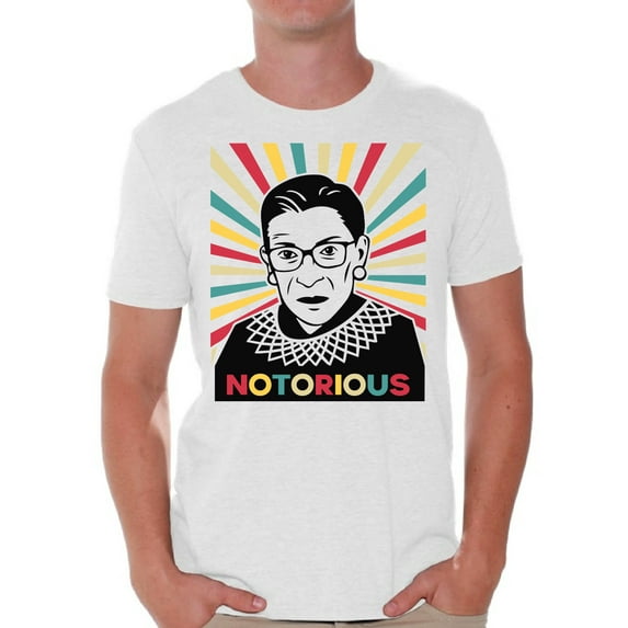 Awkward Styles Ruth Bader Ginsburg Shirt for Men Notorious Pop-Art Portrait Shirt RBG T Shirt Mens Support Women Empowerment T-shirt