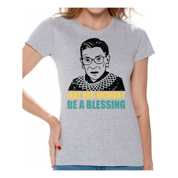 Awkward Styles Ruth Bader Ginsburg Shirt for Women Blessing Memory RBG T Shirt Notorious Shirt Support Women Empowerment Ladies T-shirt