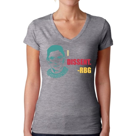 Awkward Styles Ruth Bader Ginsburg Shirt for Women Dissent RBG Notorious V-neck Shirt RBG T Shirt Ladies Support Women Empowerment V neck T-shirt