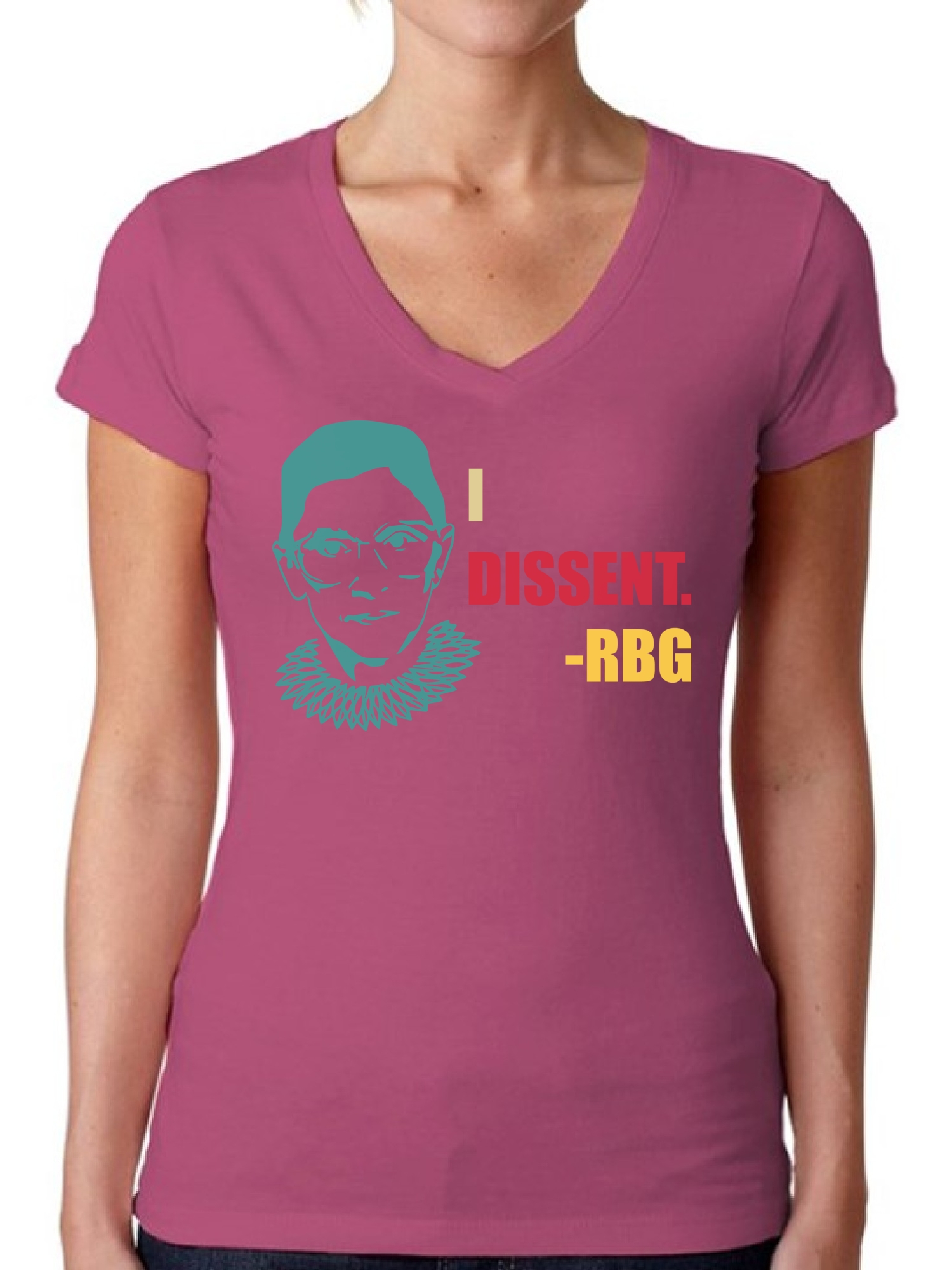 Awkward Styles Ruth Bader Ginsburg Shirt for Women Dissent RBG Notorious V-neck Shirt RBG T Shirt Ladies Support Women Empowerment V neck T-shirt - image 1 of 4