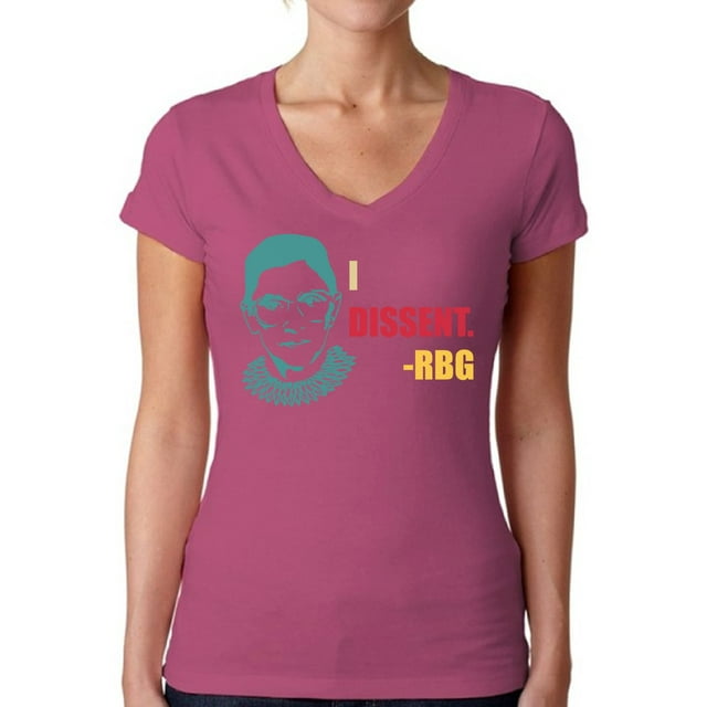 Awkward Styles Ruth Bader Ginsburg Shirt for Women Dissent RBG Notorious V-neck Shirt RBG T Shirt Ladies Support Women Empowerment V neck T-shirt