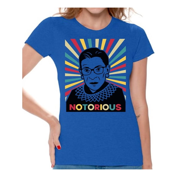 Awkward Styles Ruth Bader Ginsburg Shirt for Women Notorious Pop-Art Portrait Shirt RBG T Shirt Ladies Support Women Empowerment T-shirt