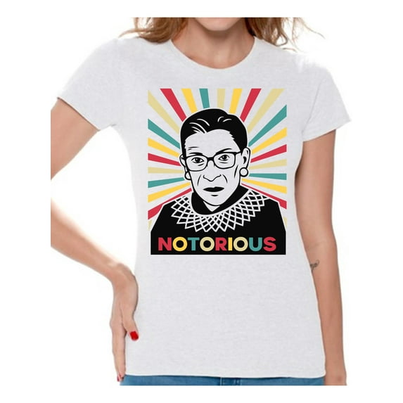 Awkward Styles Ruth Bader Ginsburg Shirt for Women Notorious Pop-Art Portrait Shirt RBG T Shirt Ladies Support Women Empowerment T-shirt