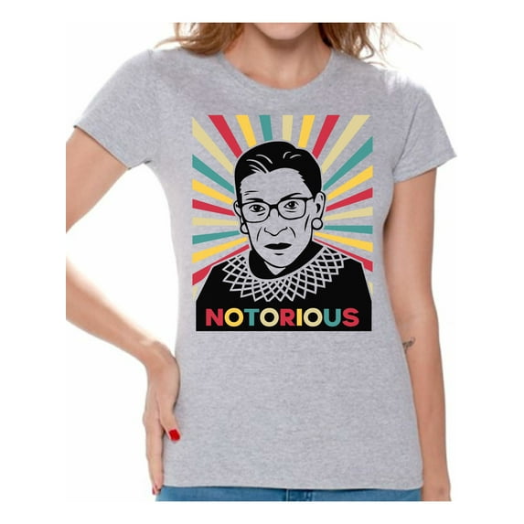 Awkward Styles Ruth Bader Ginsburg Shirt for Women Notorious Pop-Art Portrait Shirt RBG T Shirt Ladies Support Women Empowerment T-shirt