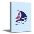thumbnail image 1 of Awkward Styles Sailboat Illustration Marine Framed Canvas Art Nautical Kids Room Prints Art Gifts for Kids Baby Room Design Funny Art for Kids Newborn Baby Room Wall Decor Sea Wallpapers Made in USA, 1 of 7