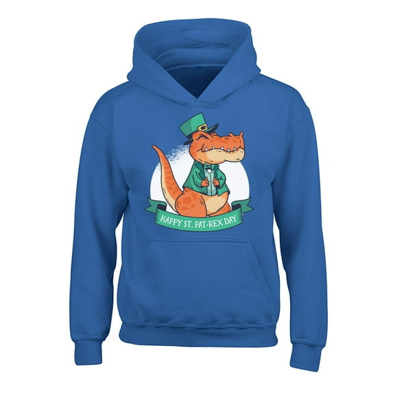 Awkward Styles Saint Patrick's Day Hoodies for Kids Irish Pat-rex Hooded Youth Sweatshirt