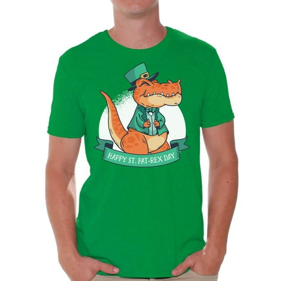 Awkward Styles Saint Patrick's Day T-Shirt Irish Pat-rex T Shirts for Men