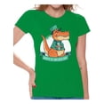 thumbnail image 1 of Awkward Styles Saint Patrick's Day T-Shirt Irish Pat-rex T Shirts for Women, 1 of 4
