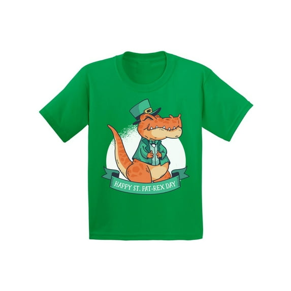 Awkward Styles Saint Patrick's Day T-shirt Irish Pat-rex Kids T Shirts