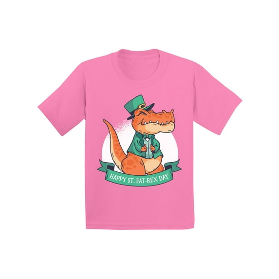 Awkward Styles Saint Patrick's Day T-shirt Irish Pat-rex Kids T Shirts