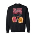 thumbnail image 1 of Awkward Styles Saint Valentine's Day Crewneck Top You Complete Me Sweatshirts Funny Valentines Gifts, 1 of 5