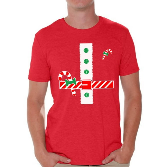 Awkward Styles Santa Christmas Shirt Santa Men's Holiday Tee for Christmas Santa Suit Christmas T-shirt Funny Santa Claus Christmas for Men Xmas Party Holiday Top