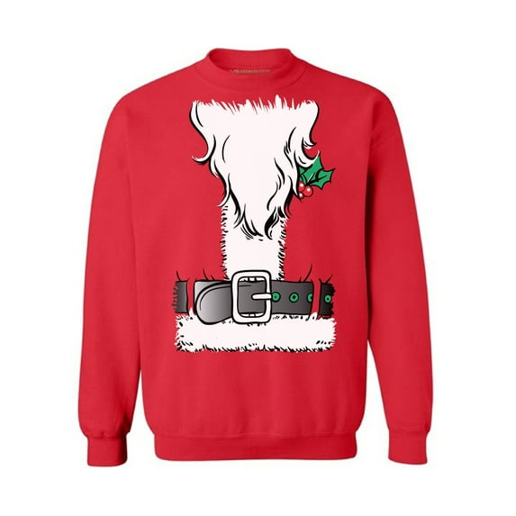 Awkward Styles Santa Costume Christmas Sweatshirt Santa Suit Funny Christmas Sweater Party Santa Claus Beard Christmas Costume Sweatshirt for Men for Women Christmas Sweater Holiday Sweatshirt