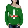thumbnail image 1 of Awkward Styles Santa Off the Shoulder Sweatshirt Slouchy Sweater Santa Suit Off the Shoulder Top Oversized Sweatshirt Funny Santa Claus Christmas Women's Christmas Sweater, 1 of 4
