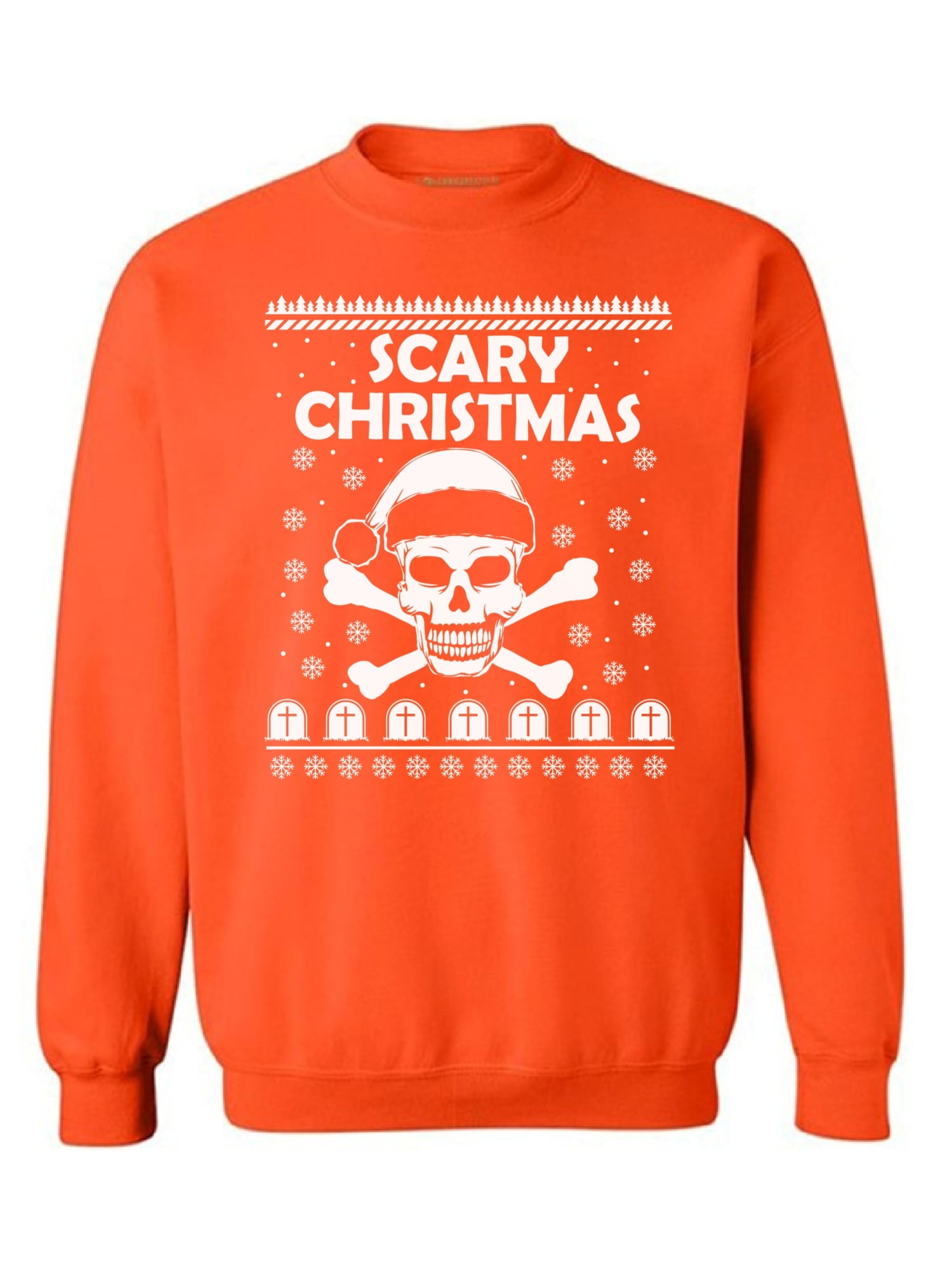 Awkward Styles Scary Christmas Sweater Santa Skull Christmas Sweatshirt Scary Christmas Skull Christmas Sweater for Men and for Women Skull Christmas Holiday Sweatshirt Walmart