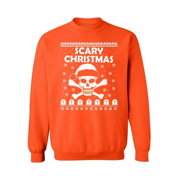 Awkward Styles Scary Christmas Sweater Santa Skull Christmas Sweatshirt Scary Christmas Skull Christmas Sweater for Men and for Women Skull Christmas Holiday Sweatshirt